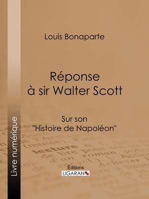 cover image of Réponse à Sir Walter Scott